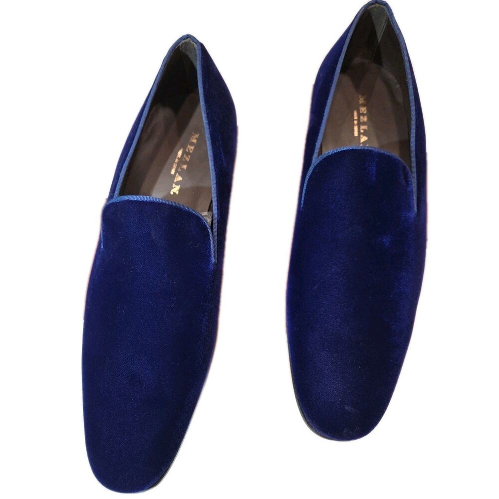 Mezlan Men's 9273 Lublin Velvet Formal Slip-On in Blue 9M